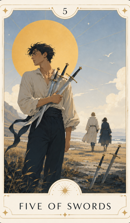 소드 5 Rider–Waite–Smith 카드